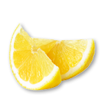 lemon half isolated on white background. Clipping Path  