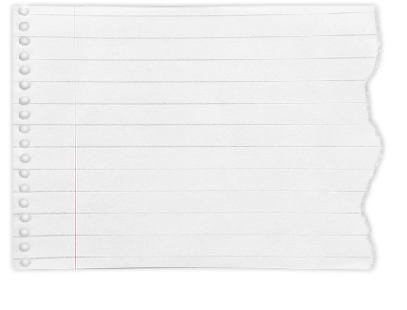 collection of various pieces of note paper on white background. each one is shot separately