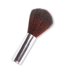 Black makeup blusher brush isolated over the white background